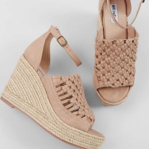 NWT - Women's Jojo Woven Jute Wedge Sandals
